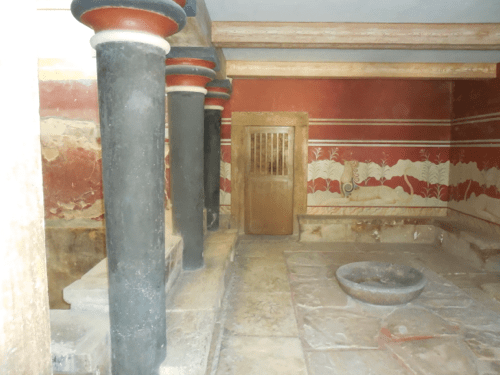 Interior of Minoan Palace of Knossos