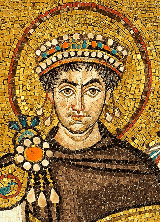 Mosaic of Byzantine Emperor Justinian I