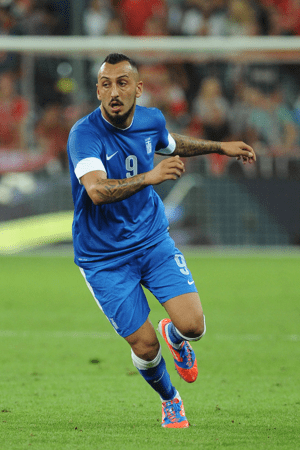 Konstantinos Mitroglou playing for Greece