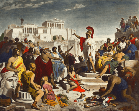 Plagues in Ancient Greece - Pericles orating to the Athenians