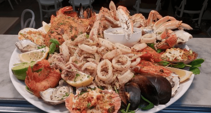 Seafood platter at The Pier - Greek restaurant Mornington Peninsula