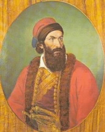 Grigorios Dimitriou Dikaios-Flessas (better known as Papflessas) during the 1821 Greek War of Independence timeline