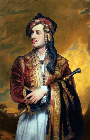 Lord Byron during the 1821 Greek War of Independence timeline