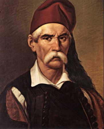 Nikitas Stamatelopoulos (better known as Nikitaras or Tourkofagos) during the 1821 Greek War of Independence timeline