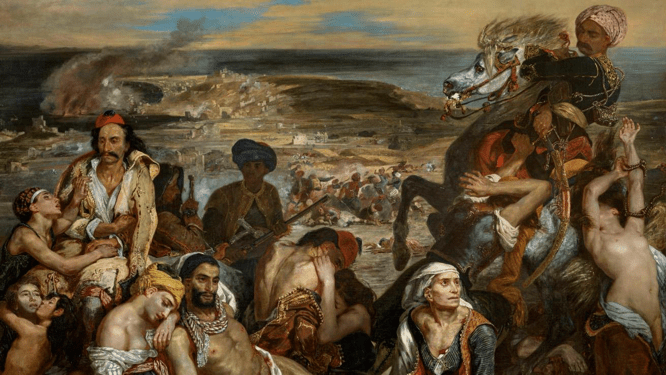 Painting of the Chios Massacre during the 1821 Greek War of Independence